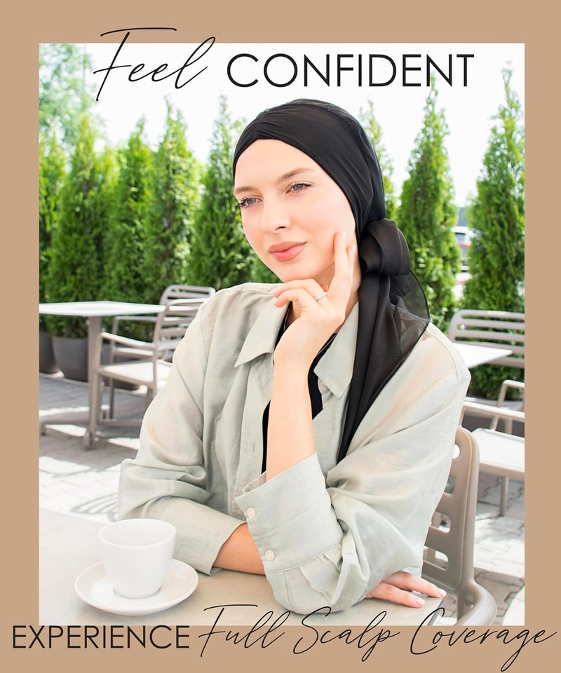 CAPLORD Head Scarf for Women Skull Cap Chemo Patients Headwear Cancer Hair Loss Scarf Headwrap Cover Hat Turban Covering Wrap - Image 2